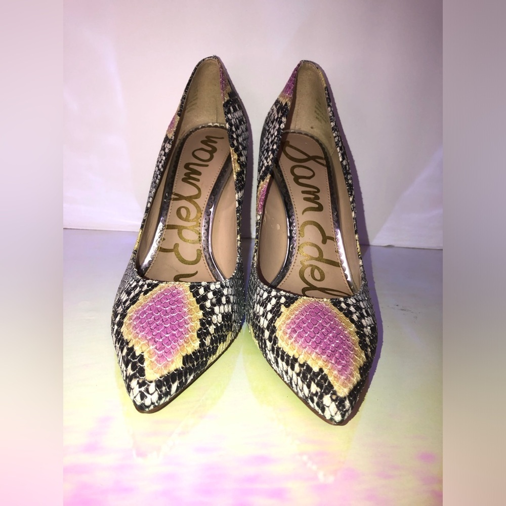 Sam Edelman Multicolor Snakeskin Heels - Picture 1 of 14